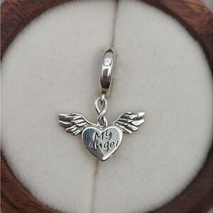 925 Sterling Silver My Angel Infinity Charm